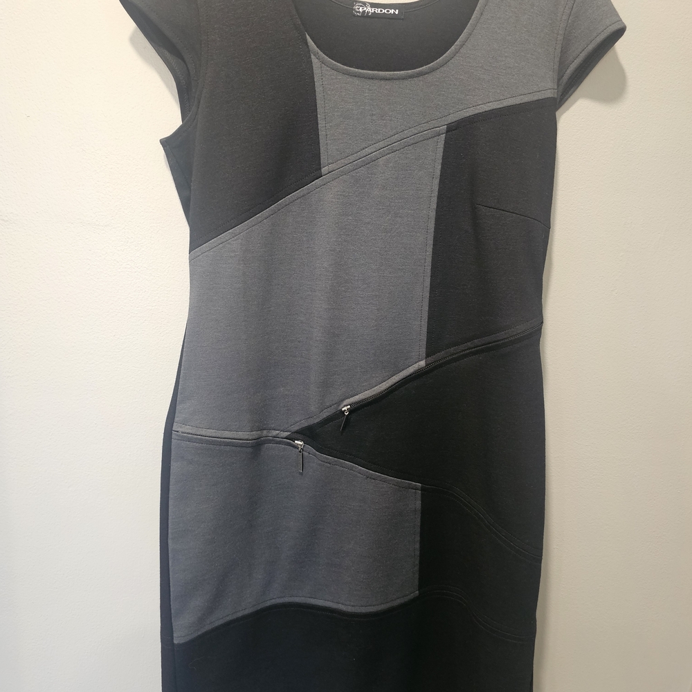 Pardon Black and Gray Mini Dress